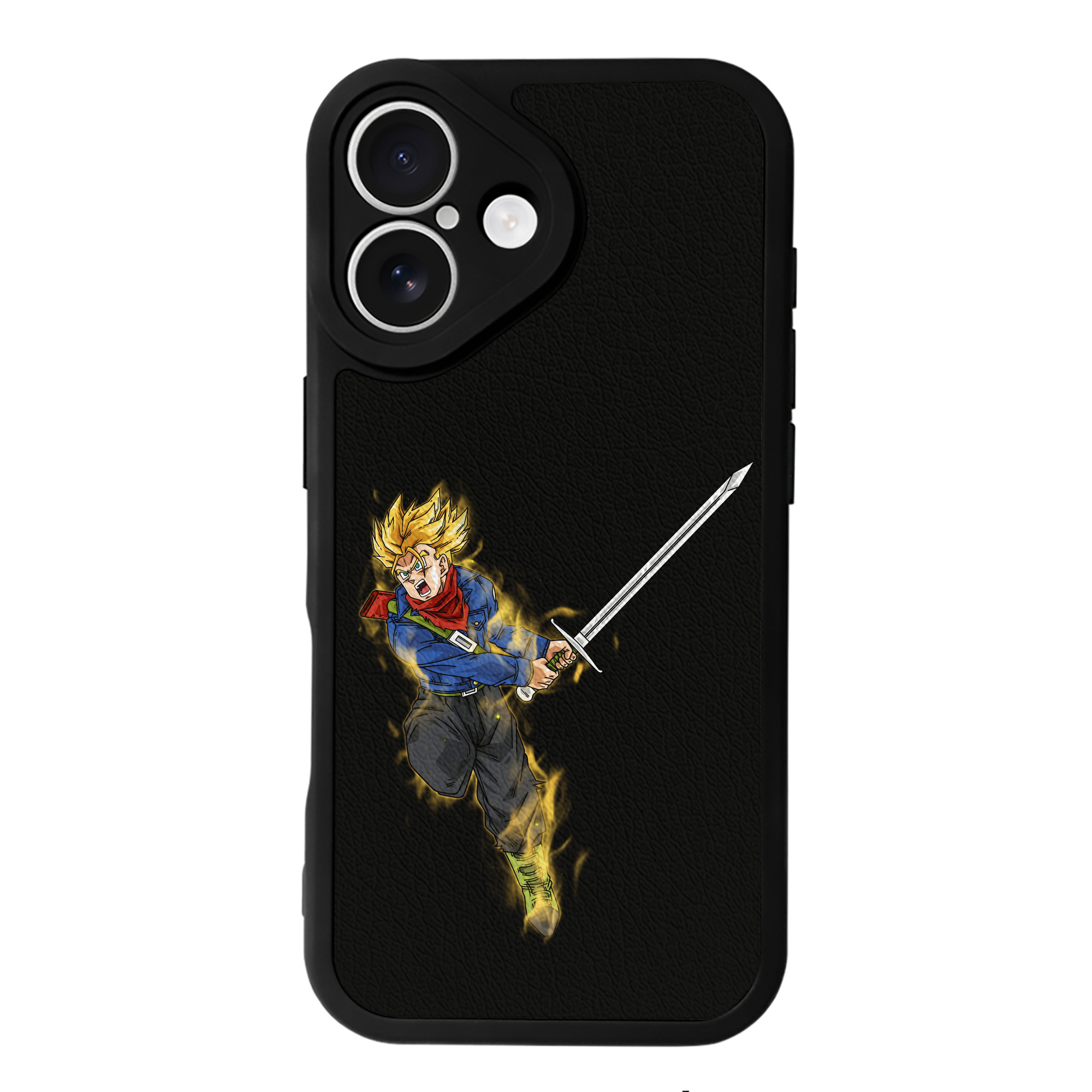 （画像用） ドラゴンボール トランクス（Torankusu）DRAGON BALL Trunks 【iPhone 16シリーズ対応】シリコンスマホケース（レザー調） 材質：シリコン